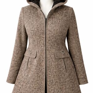 Croft & Barrow Women's Tan Hooded Trench Coat